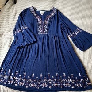 Target Babydoll Dress, Navy and Floral